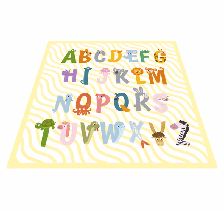 Animal Alphabet vinyl rug - TenStickers