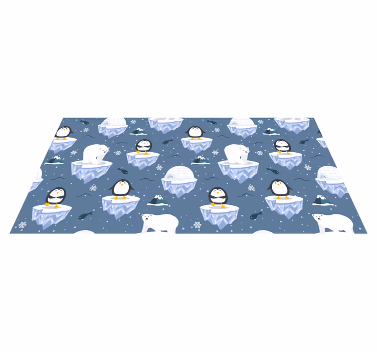 Polar Celebration animal vinyl carpet - TenStickers