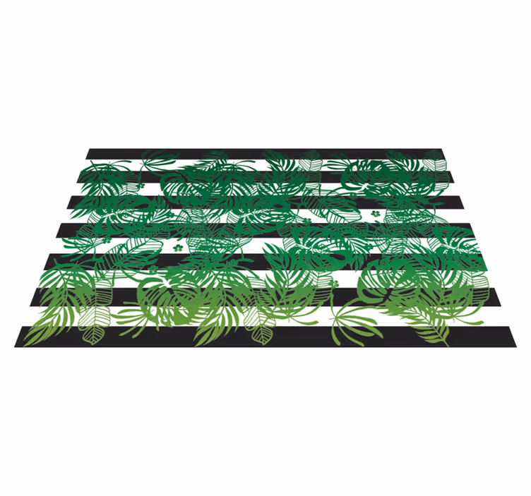 Tropical leaf patterns floral vinyl carpet - TenStickers