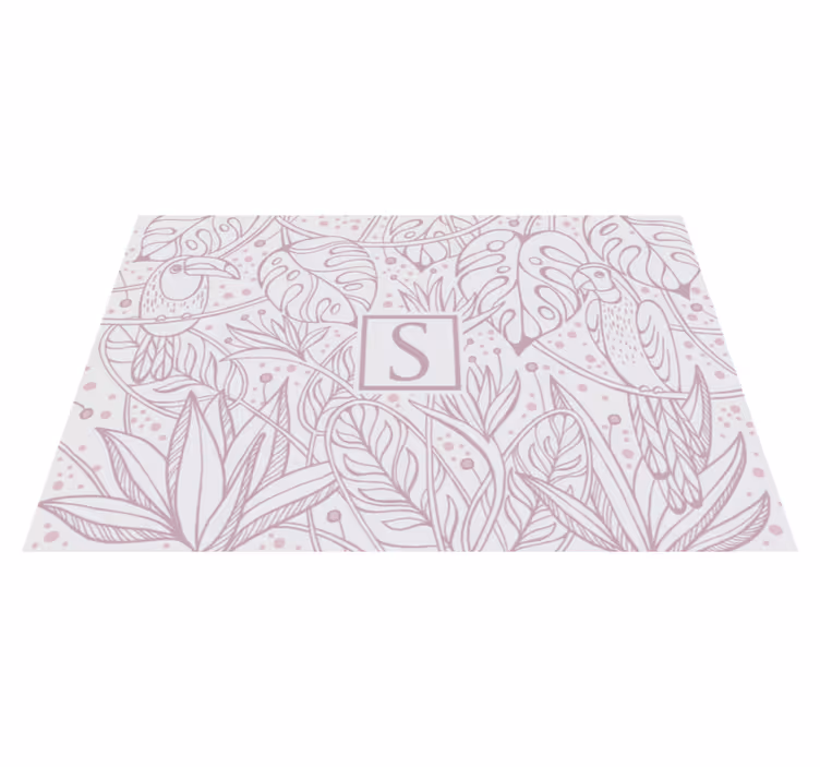 Custom jungle motif personalised vinyl carpet - TenStickers