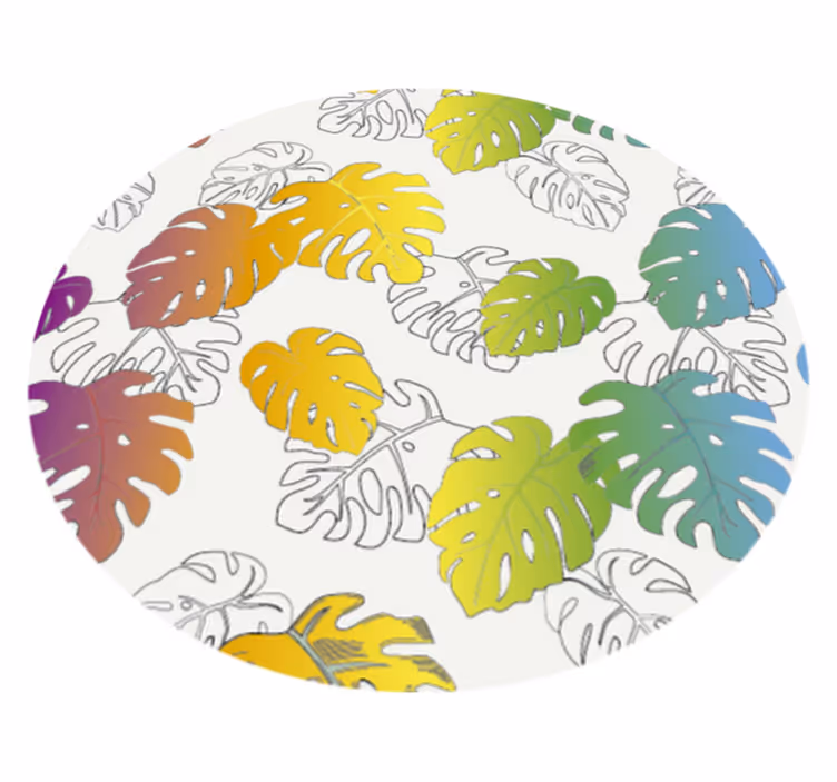 Tropical Monstera Delight floral vinyl carpet - TenStickers