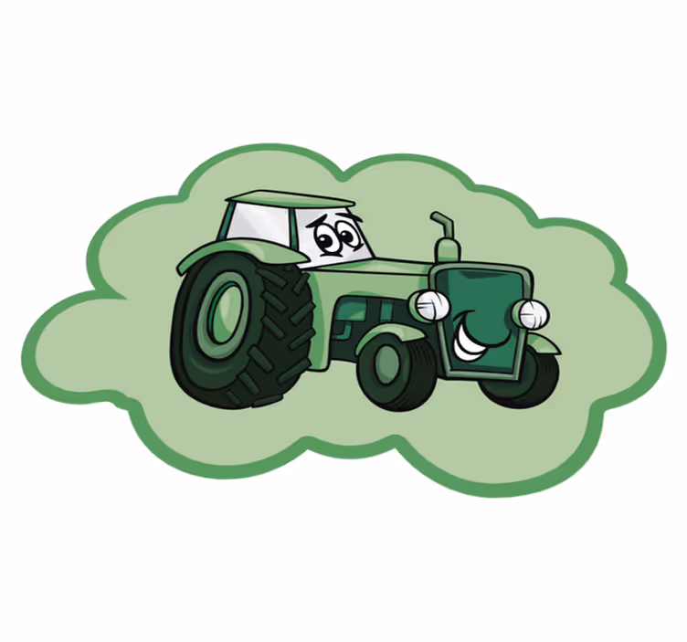 Friendly Tractor kids vinyl carpet - TenStickers