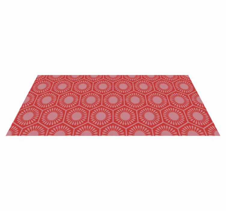 Circular Motif Ensemble geometric vinyl carpet - TenStickers