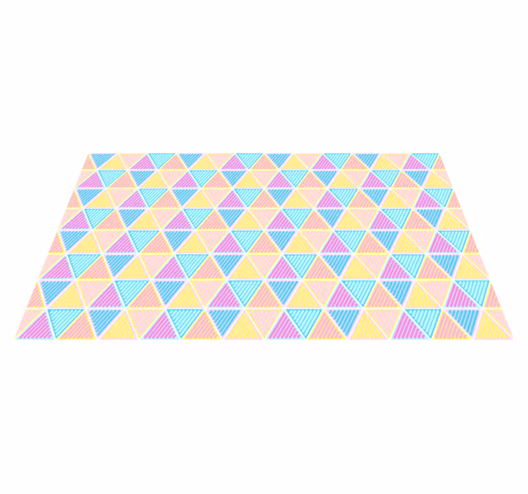 Colorful Triangle Pattern geometric vinyl carpet - TenStickers