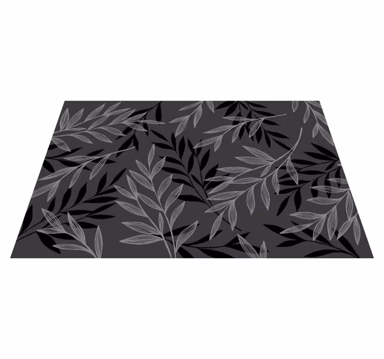 Leafy Silhouette floral vinyl carpet - TenStickers