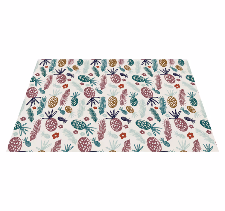 Tropical Fruit Motif floral vinyl carpet - TenStickers