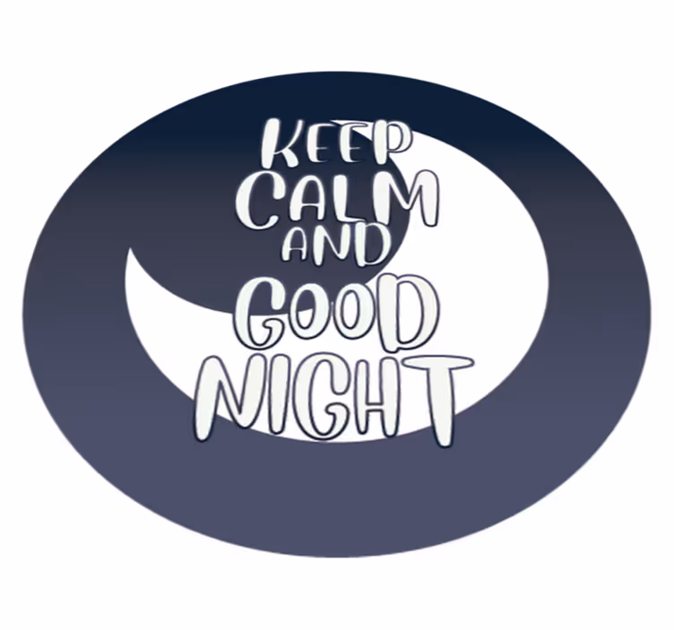 Calm Good Night custom vinyl carpet - TenStickers