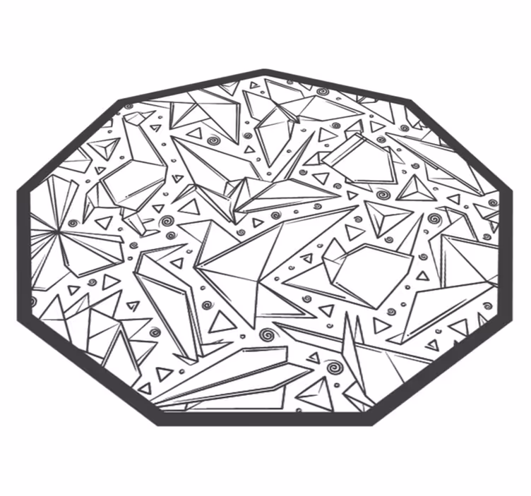 Angular Forms Octagon geometric vinyl carpet - TenStickers