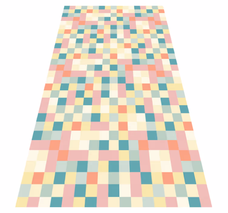 Multicolor Grid striped vinyl carpet - TenStickers