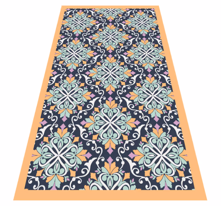 vintage pattern vinyl rug - TenStickers
