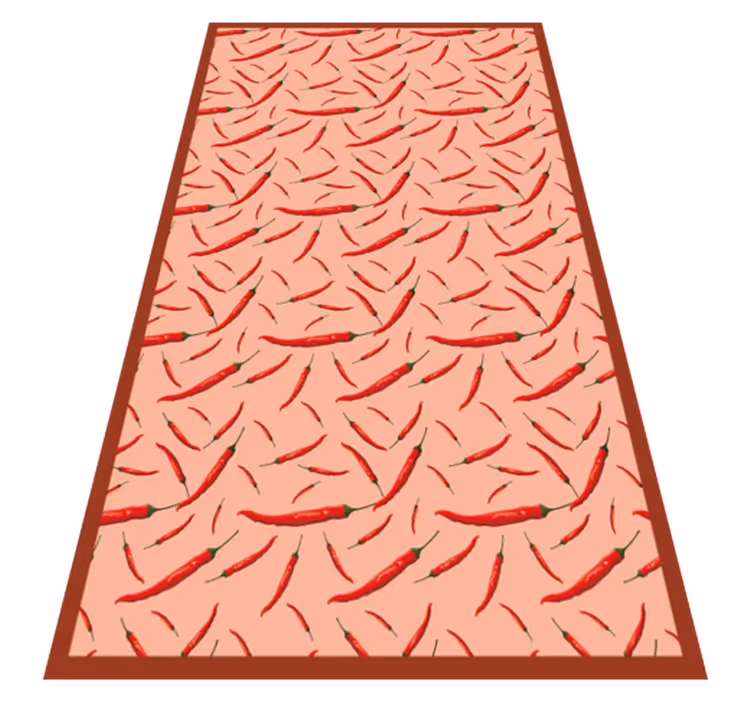 Chili Pepper Pattern kitchen vinyl carpet - TenStickers