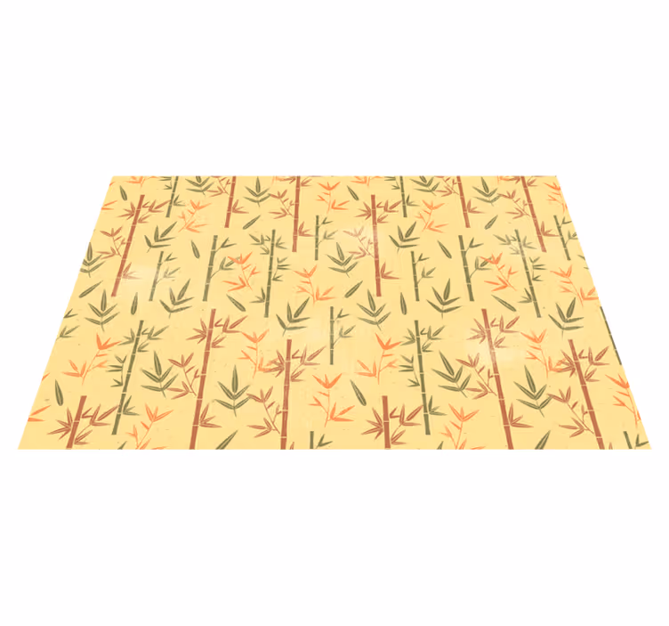 Botanical Bamboo floral vinyl carpet - TenStickers