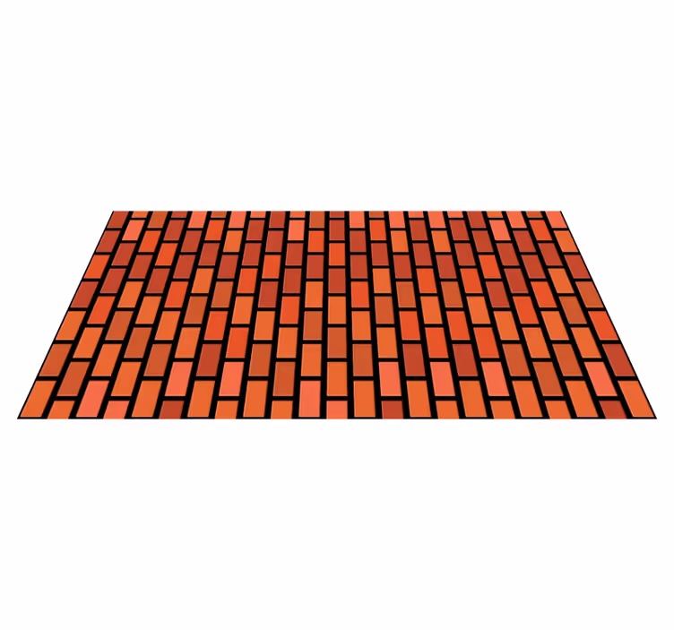 Geometric Tile Simulation vinyl rug - TenStickers