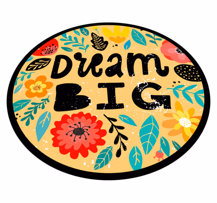 Dream Big Motif custom vinyl carpet - TenStickers