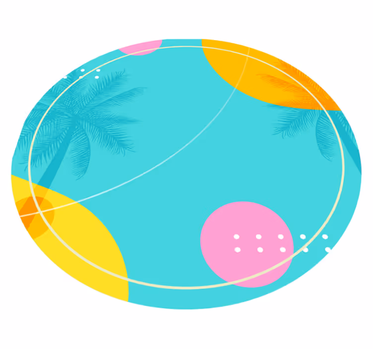 Tropical Palm Decor floral vinyl carpet - TenStickers