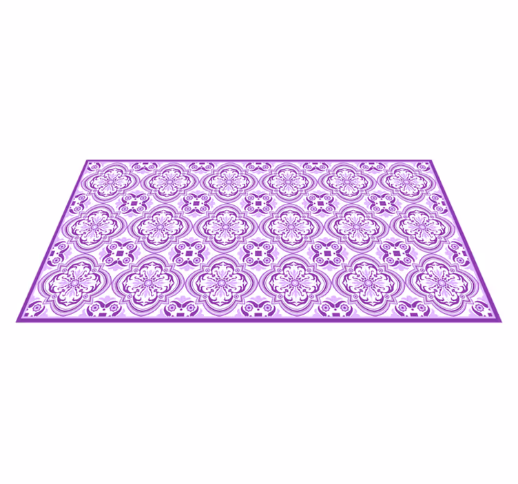 Purple Ornamental mosaic vinyl carpet - TenStickers