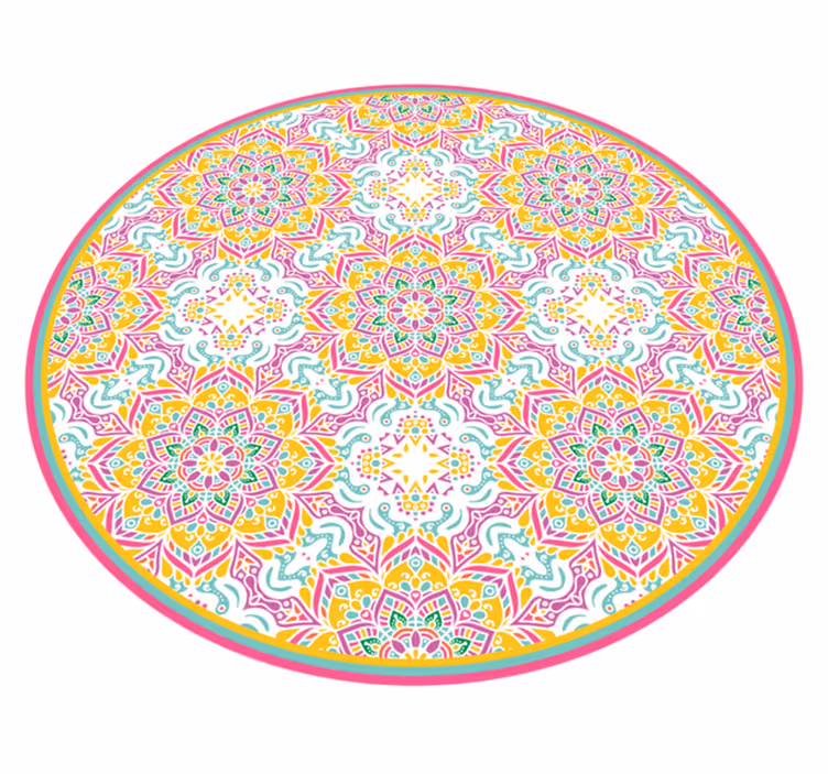 Mandala vinyl carpet circular mandala design - TenStickers