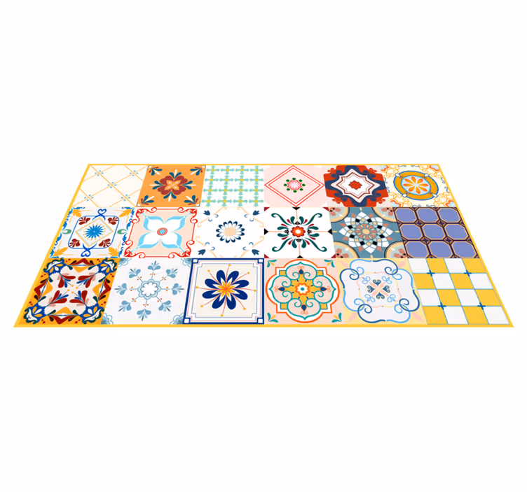 Tile vinyl carpet mosaic design patterns - TenStickers