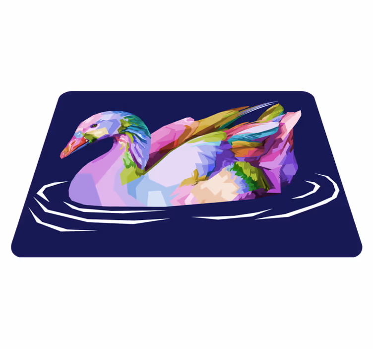 Abstract Duck Art animal vinyl carpet - TenStickers