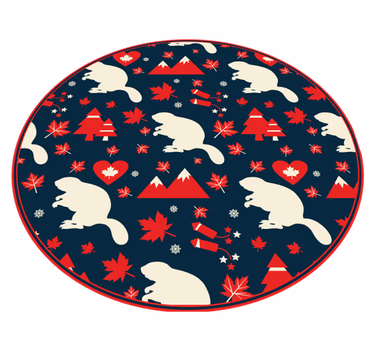 Festive Polar Pattern Christmas vinyl carpet - TenStickers