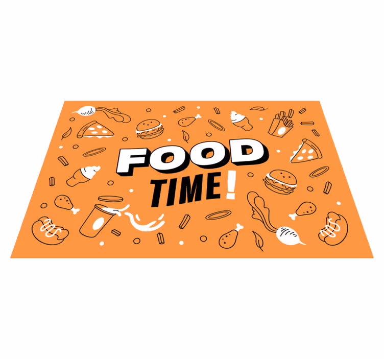 Food time! Custom vinyl rug - TenStickers