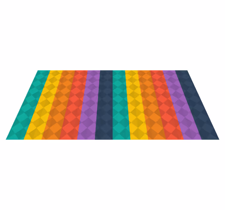 Geometric vinyl carpet colorful geometric spectrum - TenStickers