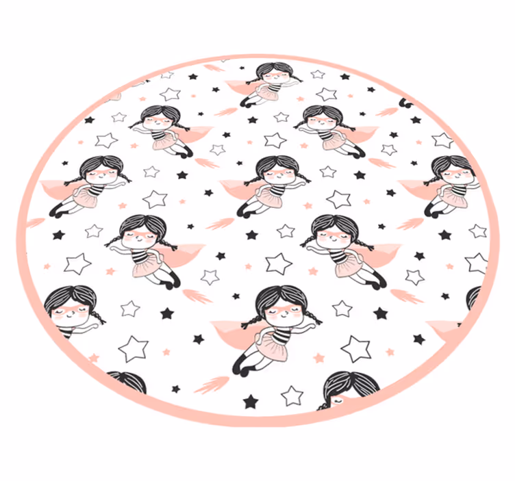 Ballerina Circular Playarea kids vinyl carpet - TenStickers
