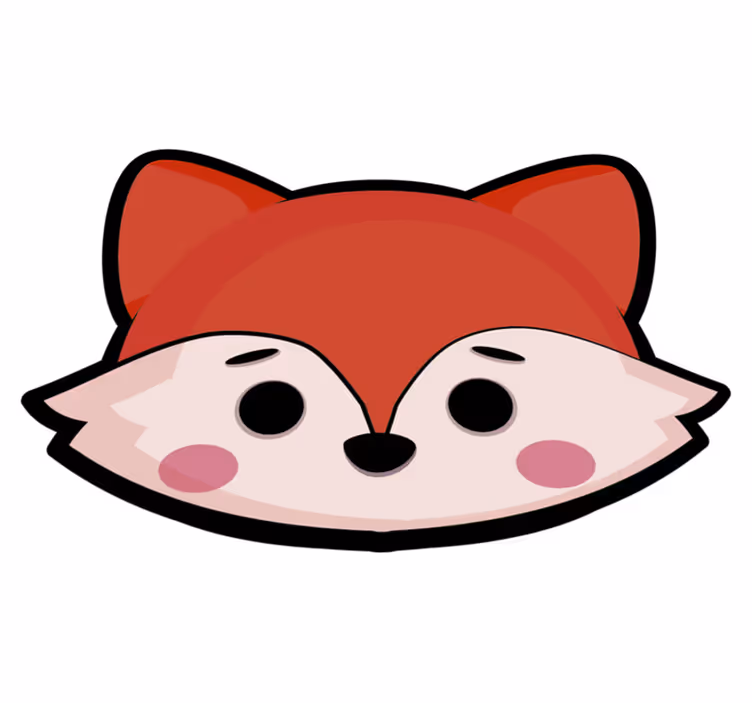 Vinyl rug fox head children's animal rug - TenStickers
