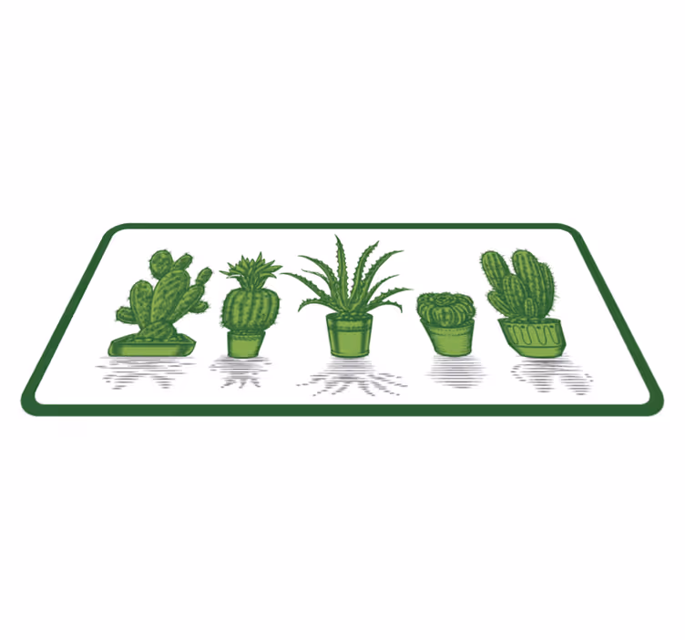 Cactus Collection floral vinyl carpet - TenStickers