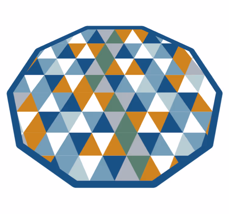 Angular Octagon geometric vinyl carpet - TenStickers