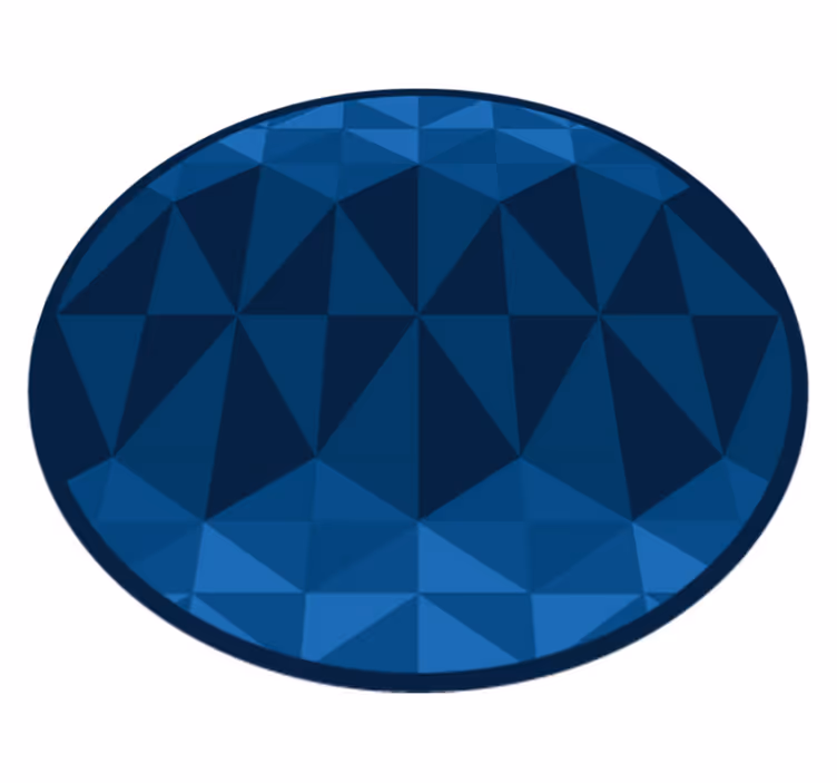 Geometric vinyl carpet geometric circular design - TenStickers