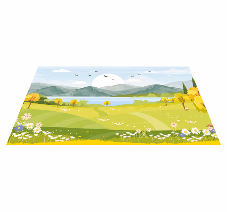 Pastoral Landscape nature vinyl carpet - TenStickers