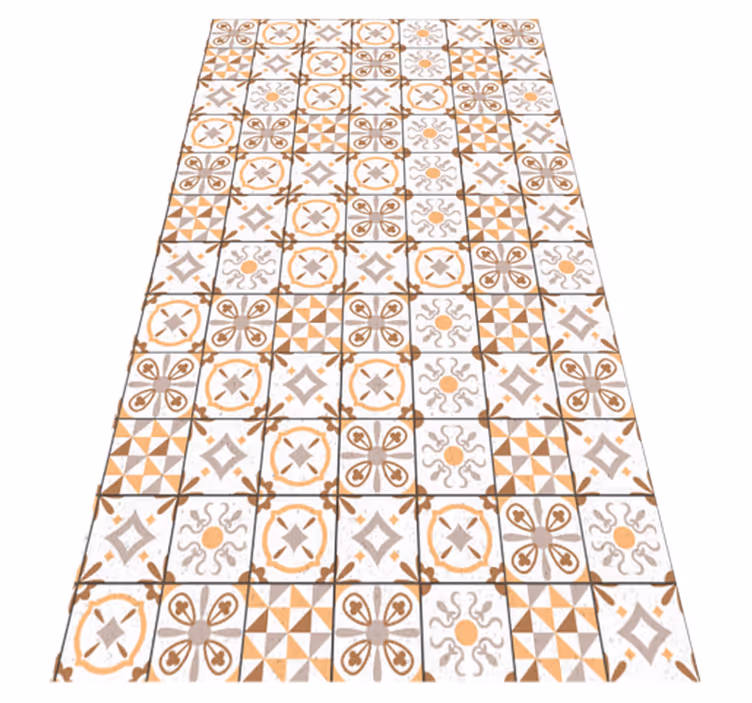 Ornate Patterned tile vinyl carpet - TenStickers