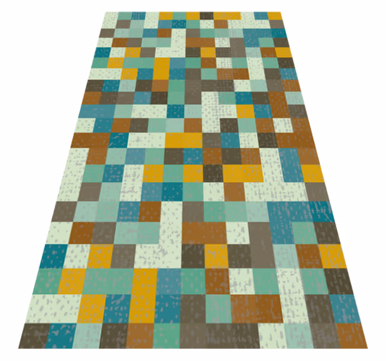 Mosaic Geometry geometric vinyl carpet - TenStickers