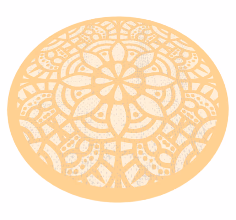 Mandala vinyl carpet with mandala motif circle - TenStickers