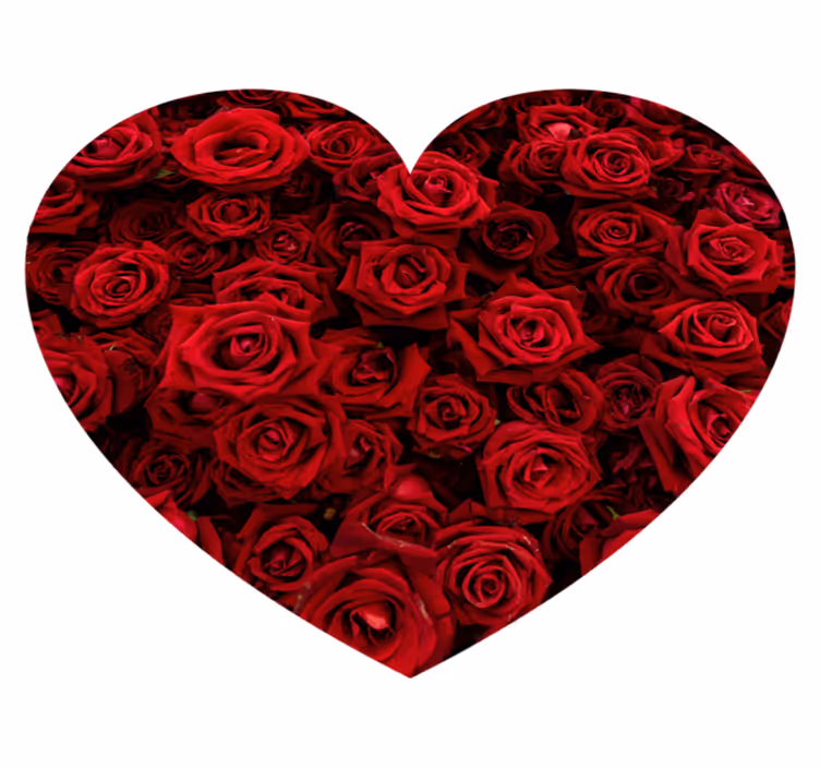 Heart-Shaped Romance floral vinyl carpet - TenStickers