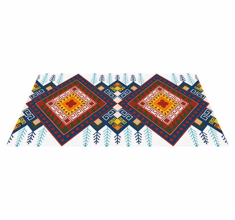 Ethnic vinyl carpet with ethnic geometric design - TenStickers