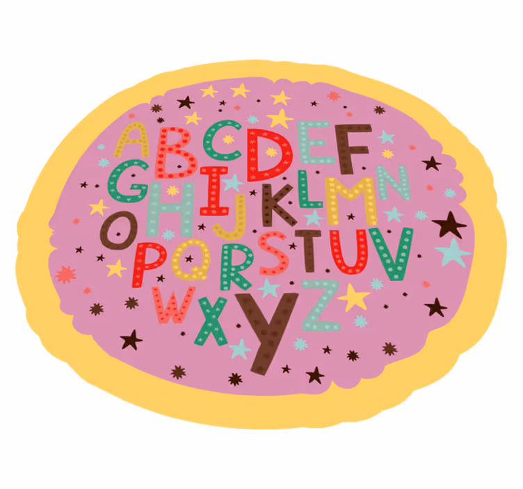 Colourful Alphabet vinyl rug - TenStickers