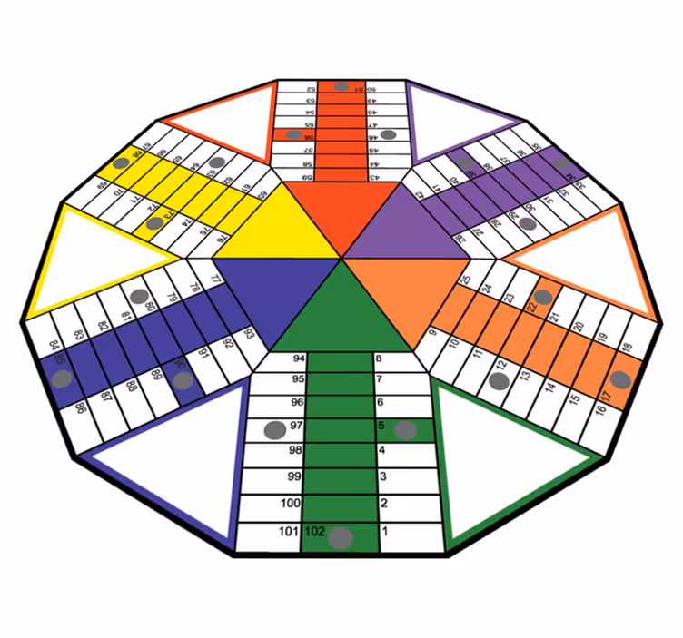 Educational Playboard game vinyl carpet - TenStickers