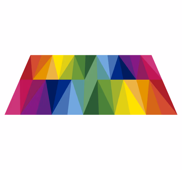 Colorful Triangular Array geometric vinyl carpet - TenStickers