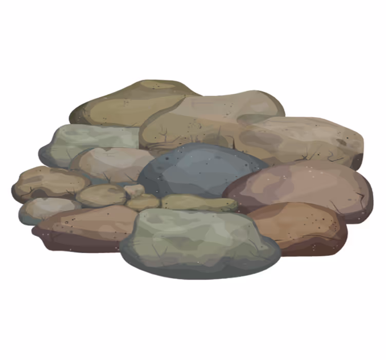Pebble Illustration stone effect vinyl carpet - TenStickers