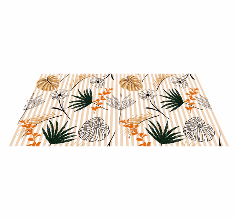 Botanical Theme floral vinyl carpet - TenStickers