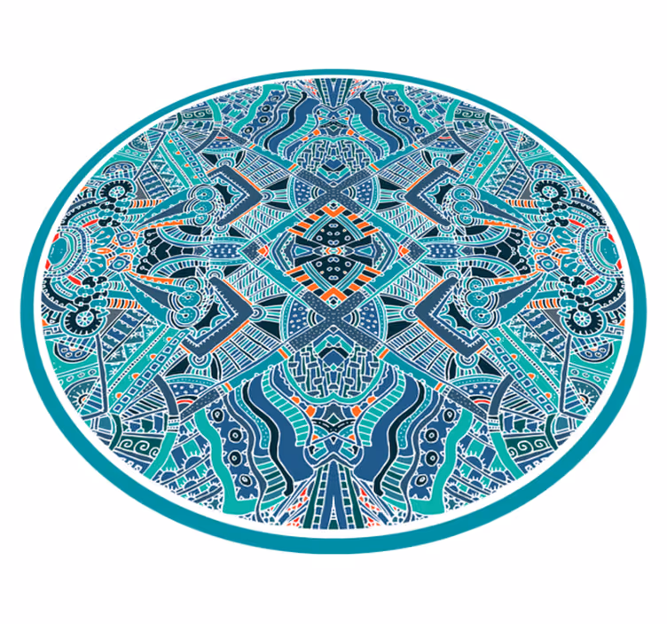 Mandala circularity mandala vinyl carpet - TenStickers