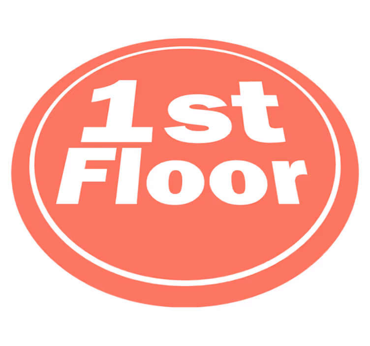 First Floor Sign custom vinyl carpet - TenStickers