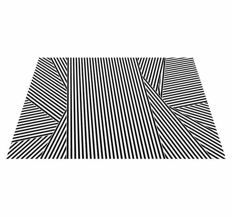 Optical Warp striped vinyl carpet - TenStickers