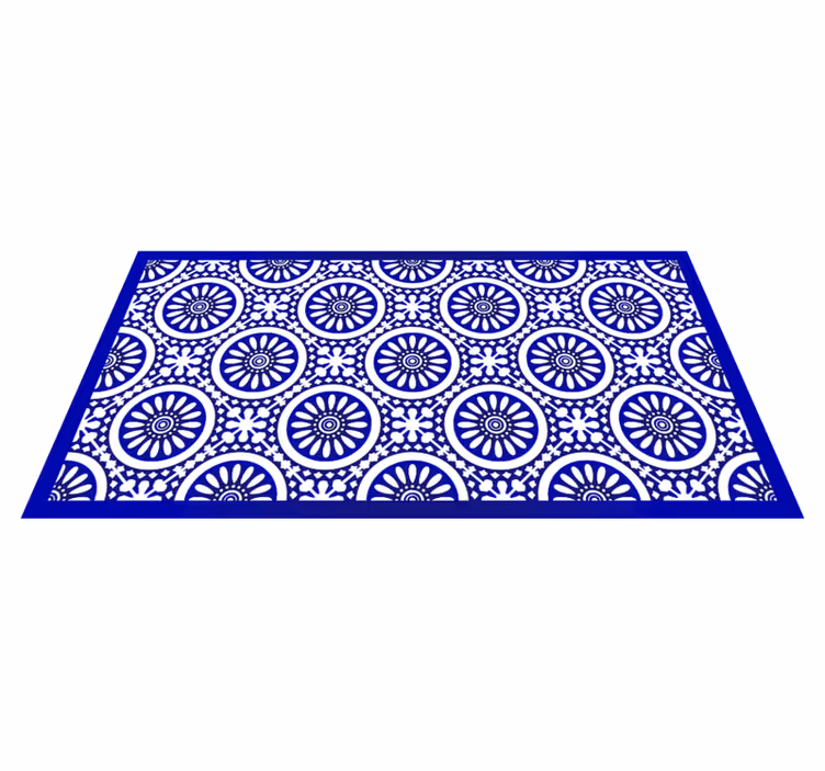 Mandala vinyl carpet with circular mandala design - TenStickers