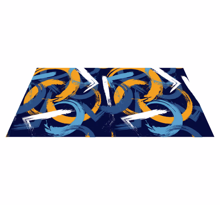 Abstract Swirls geometric vinyl carpet - TenStickers