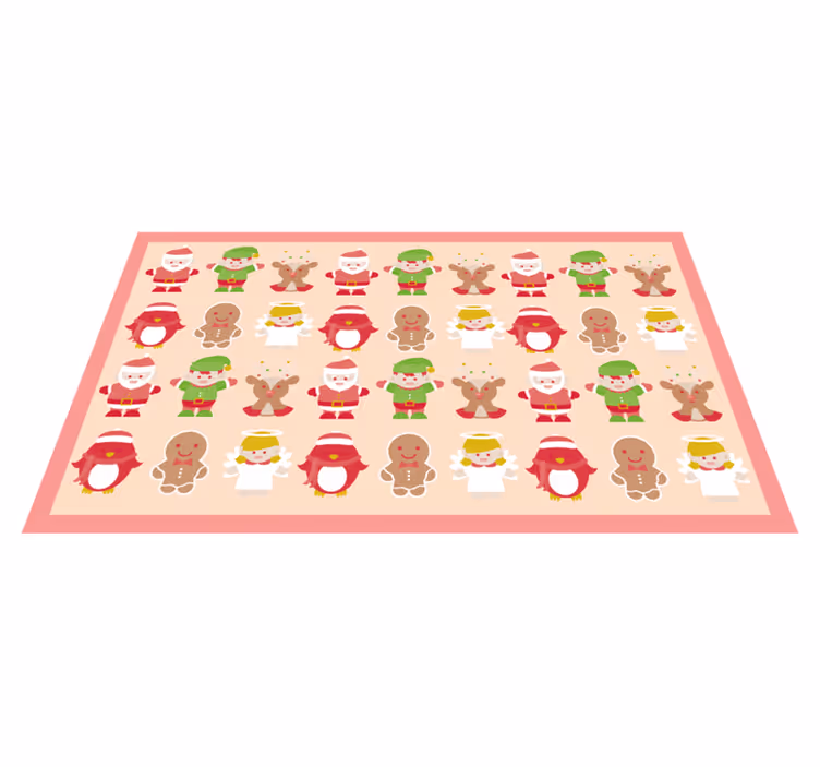 Festive Characters Christmas vinyl carpet - TenStickers
