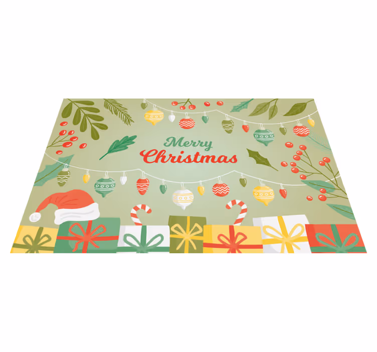 Festive Seasonal Greetings Christmas vinyl carpet - TenStickers