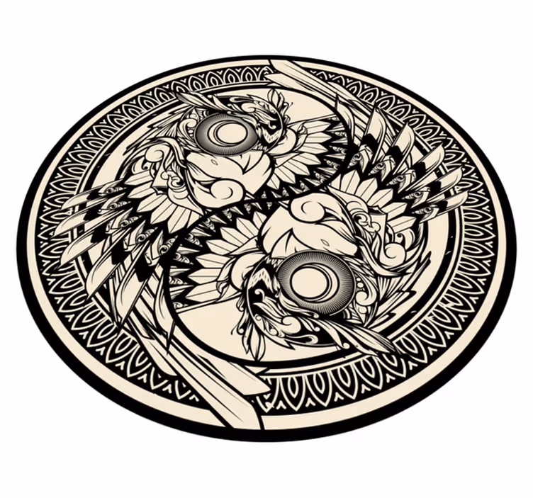 Detailed mandala mandala vinyl carpet - TenStickers